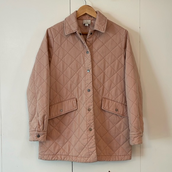 Joie Quilted Jacket Womens Small/Petite Dusty Rose Pink - Picture 1 of 8